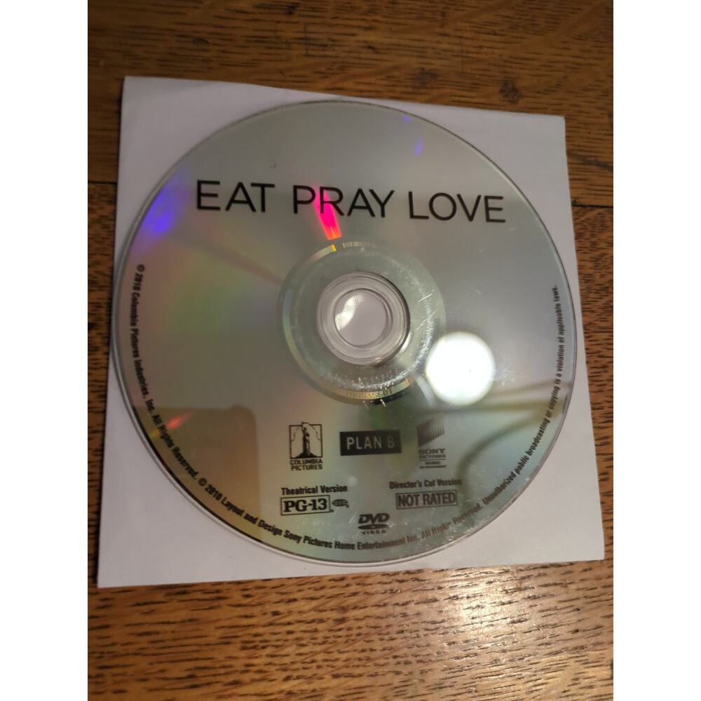 Eat Pray Love (DVD, 2010) Disc Only